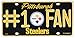 Pittsburgh Steelers #1 Fan NFL Embossed Aluminum Automotive Novelty License Plate Tag Sign