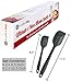 StarPack Basics Silicone Spatula Set (2 Small, 2 Large), High Heat Resistant to 480°F, Hygienic One Piece Design, Non Stick Rubber Cooking Utensil Set (Gray Black)