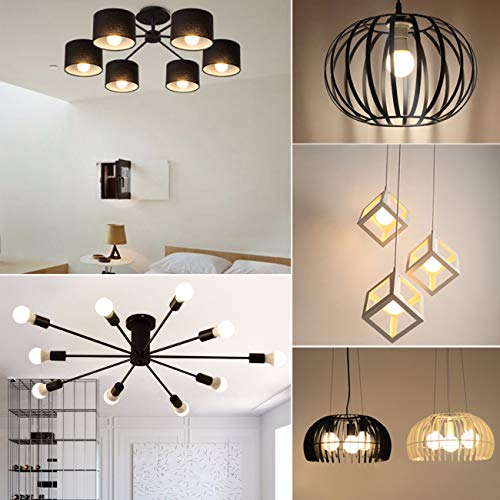 6 watt (60w Equivalent) Hansang LED Bulbs,E12 Small Base Candelabra Round Light Bulb,600 Lumen,Warm White 2700K,A15 LED Bulb Globe Shape,Non dimmable,G45 Ceiling Fan Light Bulbs (6 Pack)