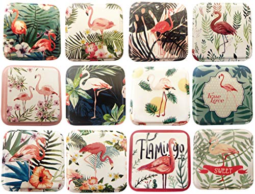 Flamingo Tropical themed Metal Tin Storage trinket Box party favor Box of 24 pcs - Thumbnail 4