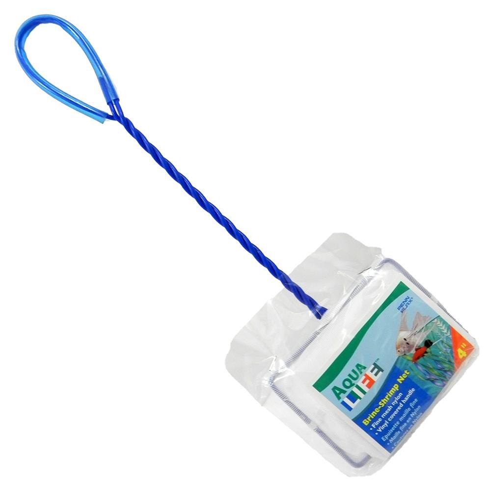 Penn-Plax Brine Shrimp Aquarium Net | Sturdy 4" x 3" Nylon Net with Covered Handle for Extra Strength