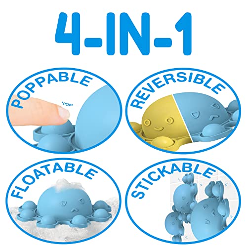 Mold Free Bath Toys No Holes Octopus Baby Bath Toy or Pool Toys for Toddlers 13 BPAFree