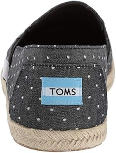 toms black dot chambray