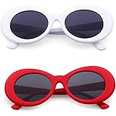 Laurinny Authentic Clout Goggles Bold Oval Retro Mod Fashion Sunglasses Clout Round Lens