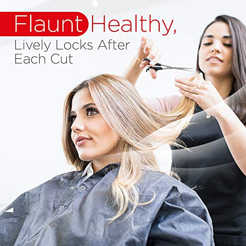 Titania Hair Scissors with Plastic Handles- Sturdy Lasting Sharpness, Rust Proof Shears - Ergonomically Designed Lightweight with Accuracy and Precision Cutting