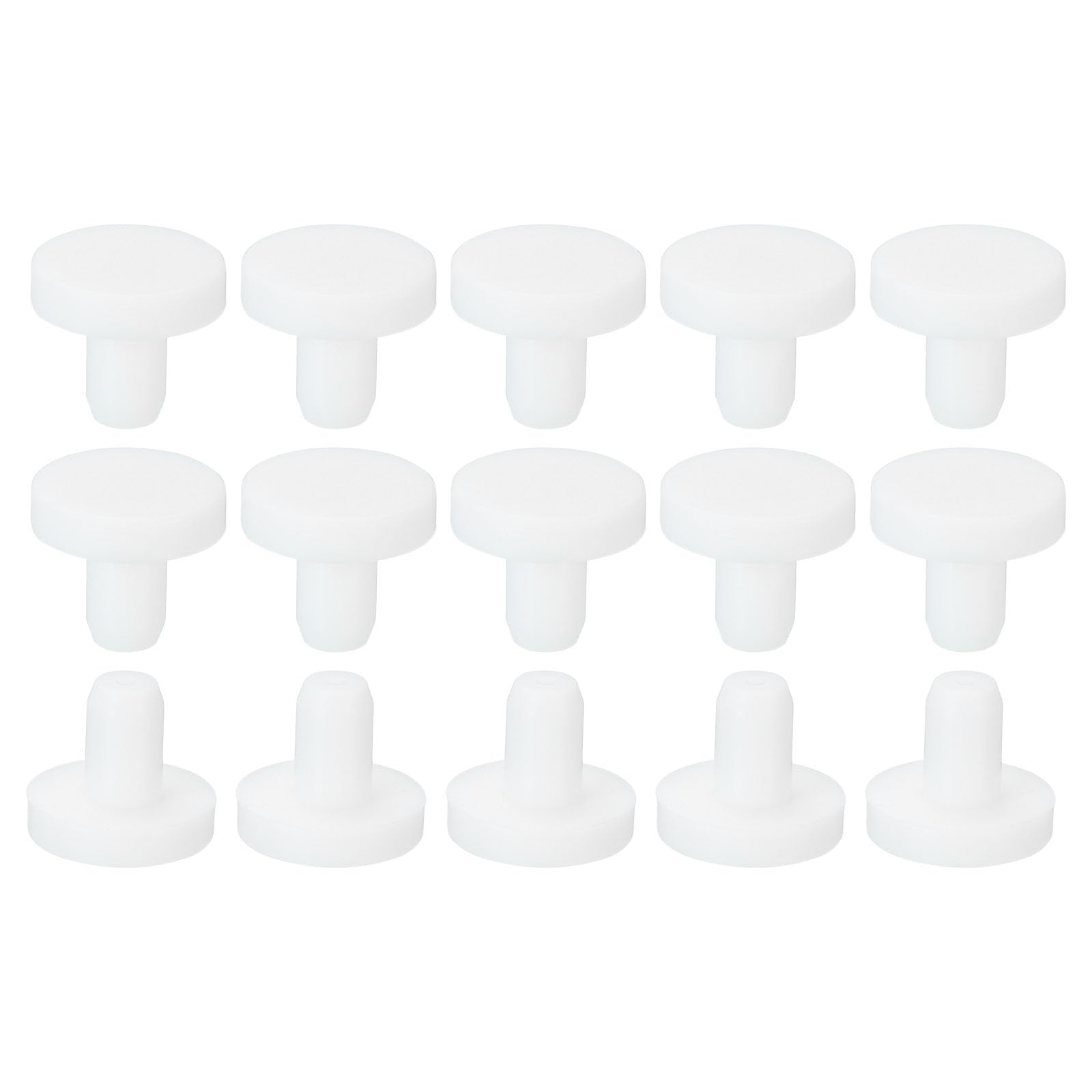 Photo 1 of MECCANIXITY Silicone Rubber Solid Plug Soft Flexible Stopper for 4.5-5mm Hole White 15 Pieces