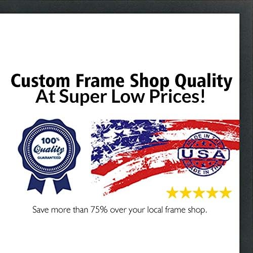 Poster Palooza 6x9 Frame Black Solid Wood Picture Frame | 0.75 Inch Moulding Width | Includes UV Acrylic Plexiglass, Foam Board Backing & Hanging Hardware