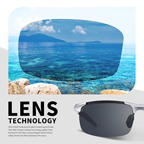 image for WOOLIKE Men's Sports Style Polarized Sunglasses for Cycling Running Fi