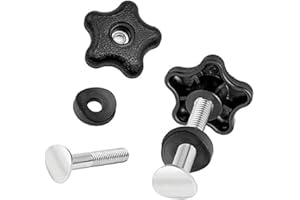 ksngTixe for Toro Lawnmower Handle Knob Kit Replacement Parts (2-Pack) - Includes 1175976 Knobs, 1073844 Washers & 922260 Bol