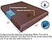 dogbed4less Orthopedic Gel Memory Foam Dog Bed with Microsuede Gray Cover, Waterproof Liner and Extra Replacement Pet Bed Case, Large 41X27X4 Inch