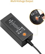 Zolt 45W Universal Power Adapter 5-15V 3A DC Output 10 Connectors UK Plug view 3