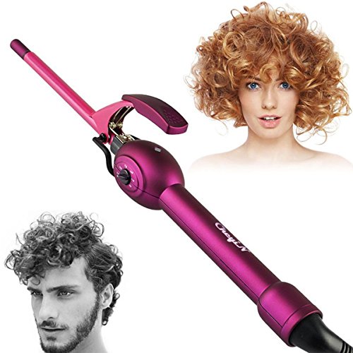 Hair curler,luckyfine 9mm mini size ceramic curling irons, easy u…