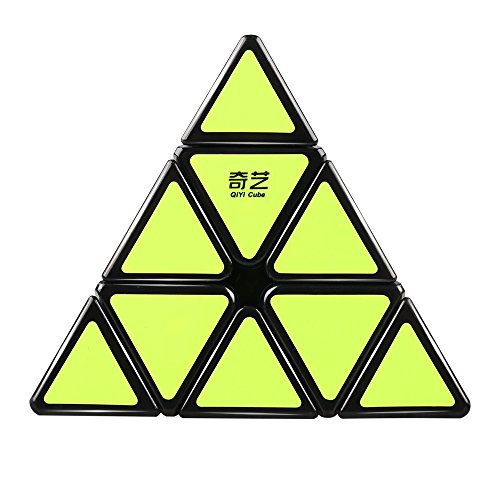 Coogam qiyi pyramid speed cube black triangle magic puz…