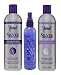 Jhirmack Hair Care Bundle with Silver Brightening Ageless Shampoo, Silver Brightening Ageless Conditioner and Silver Brightening Miracle Leave in Spray