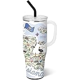 Swig Life 40oz Mega Mug, 40oz Tumbler with Handle and Straw, Extra Large Insulated Tumblers, Cup Holder Friendly Travel Mug (Louisiana)