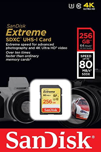 SanDisk Extreme SDXC 256GB bis zu 80 MB/Sek, Class 10, U3 Speicherkarte – Bild 5