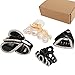 kilofly 4pc Women's Rhinestone Crystal Faux Hair Clip Claw Barrettes + Gift Box