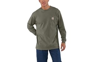 Carhartt Mens K126 Workwear Jersey Pocket Long-Sleeve Shirt (Regular and Big & Tall Sizes) Work Utility T-Shirt