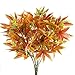 NAHUAA 12PCS Silk Fall Leaves Garland 90Feet Artificial Autumn Maple Leaves Garland with Full Foliage for Fall Wedding Centerpiece Fireplace Porch Thanksgiving Decorations