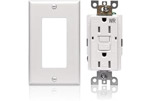 MAXWEL MANUFACTURING GFCI Outlet Receptacle 15 amp - UL Certified GFCI Replacement Weather Resistant Tamper Resistant White Electrical Duplex Outlets for Outdoor/Kitchen/Bathroom