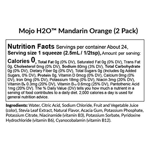Mojo H2O Natural Water Enhancer Drops, with B Vitamins and Electrolytes