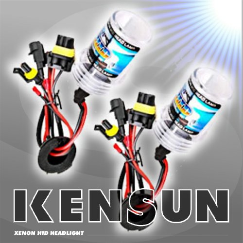 Kensun Xenon HID H3 10000k replacement Bulbs (1 pair Thunder Blue Color)