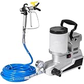 High-Pressure Airless Paint Sprayer,1600W Emulsion Paint Sprayer,Water-Based Latex Paints Airless Sprayer w/ 16.4ft Hose for Spraying Operations Indoor/Outdoor Fire Prevention 110V