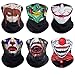VCZUIUC Joker Headwear, Clown Face Mask, Neck Gaiter, Seamless Bandana for Motorcycle, Fishing, Head Wrap, Scarf, Balaclava, Multi Functional Use for Men and Women (6PCS-Clown)