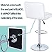 HEALTH LINE MASSAGE PRODUCTS Heavy Duty Bar Stools, Bar Counter Kitchen Height Adjustable Stools with Back White Set of 2 Swivel