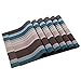 amorus Washable Placemats Heat Insulation Non-Slip Table Mats for Kitchen Dining Set of 6 - Blue