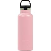 RTIC 16 oz Vacuum Insulated Water Bottle, Stainless Steel Metal, Double Wall, BPA Free, for Hot and Cold Drinks, Flamingo