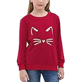 GORLYA Girl's Pullover Tops Cute Cartoon Graphic Print Sweatshirt Clothes for 4-14 Years Kids