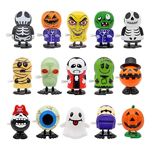 15 PCs Wind Up Halloween Toys Assortment Party Favors for Halloween Trick or Treat Goody Bags Prizes - Thumbnail 5