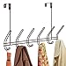 InterDesign Classico Over Door Organizer Hooks – 6 Hook Storage Rack for Coats, Hats, Robes or Towels, Bronze