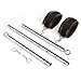 Expandable Spreader Bar with 3D Embossed Leather Adjustable Straps Set Sports Safe Training Anlke Weight