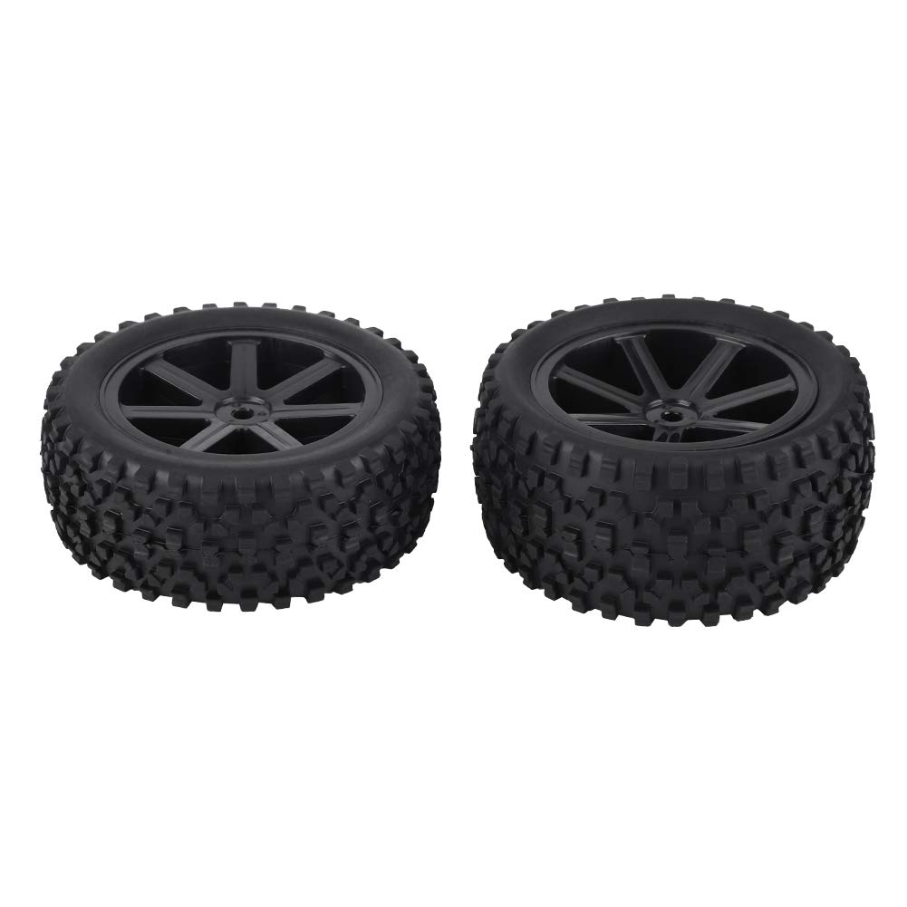 RC Car Rubber Tire 4PCS RC Truck Rubber Tire Wheel Tyre Accessory Parts for 1:10 Truck Off-road Car Accessory Parts(black)