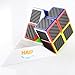 Magic Cube, Haip 2x2x2 Carbon Fiber Sticker Speed Cube Magic Cube Black (Base Holder/Bag Included)