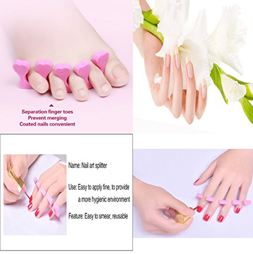 Hosaire 4 Pair Toe Separators, Soft Foam Finger Toe Spacers, Great Toe Cushions, Apply Nail Polish During Pedicure Manicure