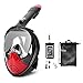 Jogoo Full Face Snorkel Mask,180° View,anti-fog and anti-leak Design for Snorkeling,GoPro Compatible,longer Snorkeling Tube,See More with Larger Viewing Area Than Traditional Masks.