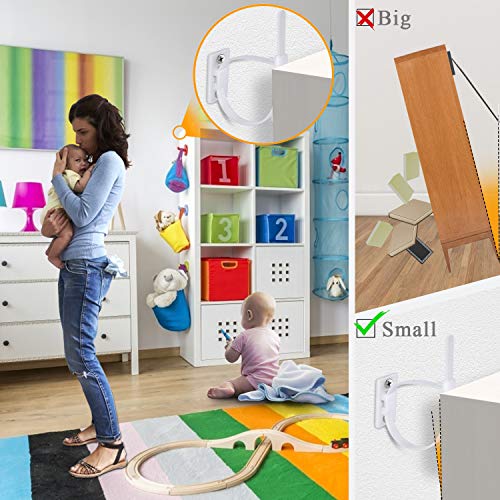 Furniture Anchors for Baby Proofing(10 Pack) Furniture Straps Kit Anti-Tip - Thumbnail 2