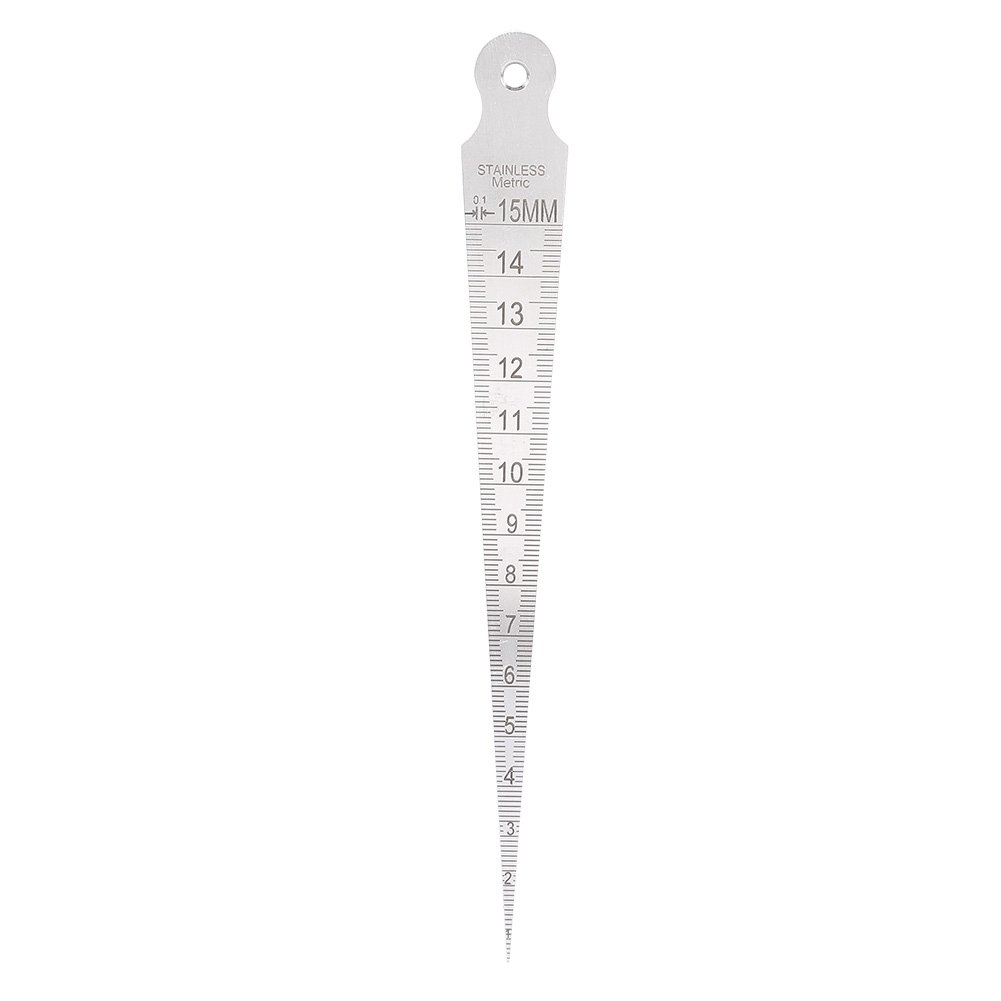 Thickness Gauges, 1-15mm Stainless Steel Ruler, Welding Inspection Taper Gauge, Metric Imperial Measure Tool, for Tapering Measurement
