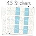 Blue and Gold It's a Boy Baby Shower Wrappers for Mini Chocolate Bars, Baby Shower Party Favor Candy Stickers - 42 Count