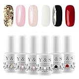 UV Gel Polish Color Set - Glitter Colors Nail Polish Gel Popular Gift Set For Nail Art - 8ml Each