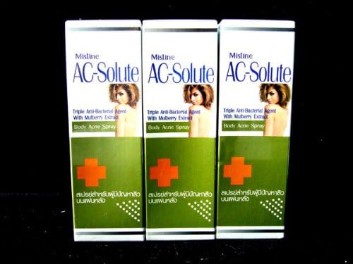 3 Mistine Ac-solute Body Back Chest Arm Neck Anti-acne Pimple Spray