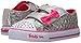 Skechers Kids Twinkle Toes Shuffles Sweet Steps Light-Up Sneaker,Silver Stars,9 M US Toddler