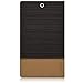 kwmobile Case Compatible with Sony Xperia Tablet Z3 Compact - PU Leather and Canvas Cover with Stand Feature - Anthracite / Light Brown