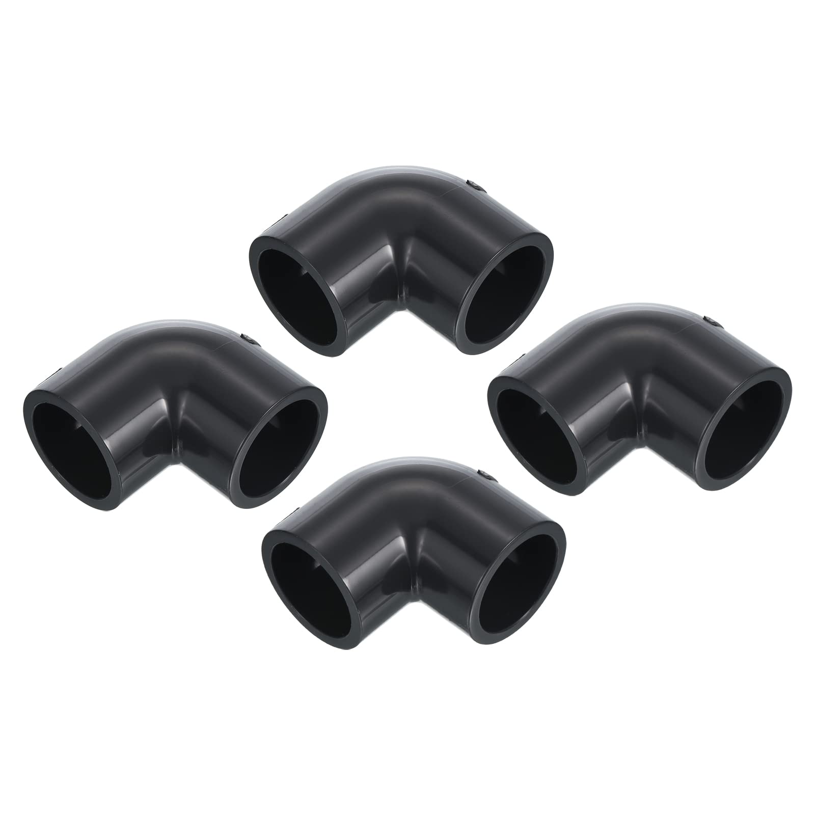 PATIKIL UPVC Pipe Fitting Elbow 25mm Socket, 4 Pack 90 Degree Adapter Connector, Gray