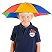 Funny Party Hats Umbrella Hat - Fishing Umbrella Hat for Kids and Adults - Elastic, Rainbow Colors