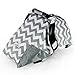 Bonafide Baby Car Seat Cover, Chevron with Free Stroller Hook, Grey