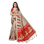 Khadi Silk Saree with Blouse Piece for women